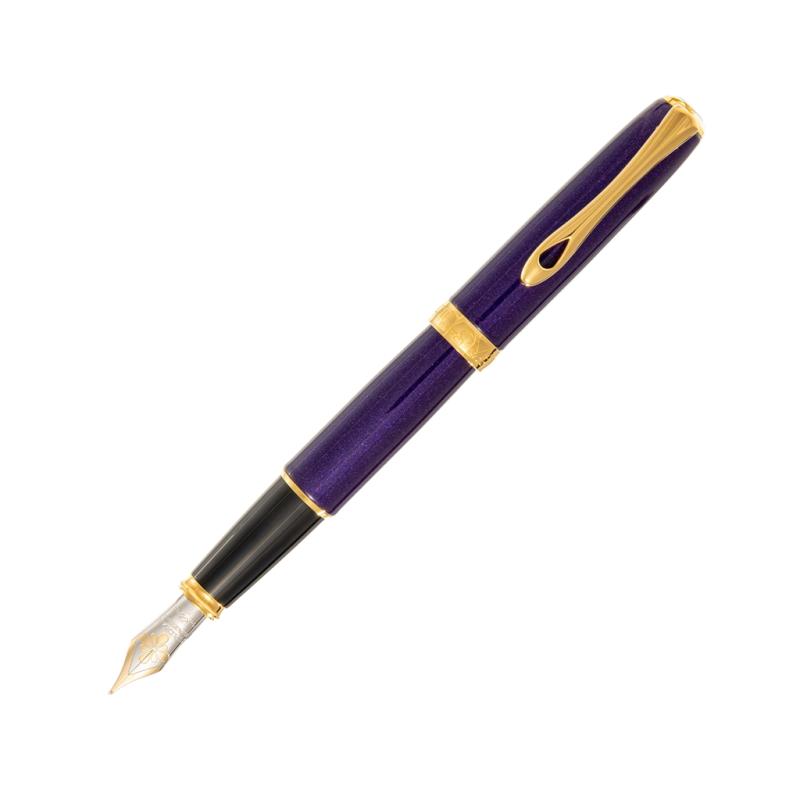 Diplomat Füllhalter Excellence A² violet rain gold 14 kt
